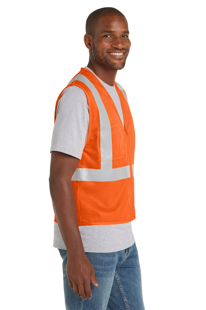 CornerStone® ANSI 107 Class 2 Mesh Zippered Vest | CSV102 - The Lemon Print & Design Studio