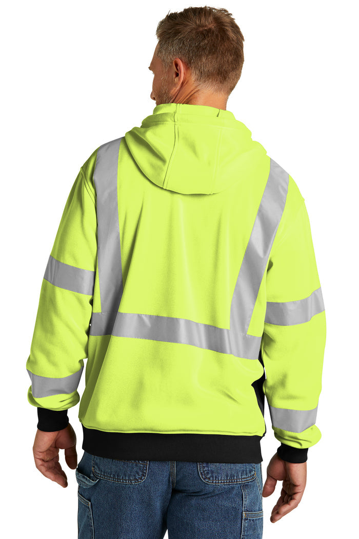 CornerStone® ANSI 107 Class 3 Heavy-Duty Fleece Full-Zip Hoodie | CSF300 - The Lemon Print & Design Studio