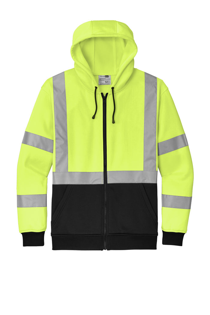 CornerStone® ANSI 107 Class 3 Heavy-Duty Fleece Full-Zip Hoodie | CSF300 - The Lemon Print & Design Studio