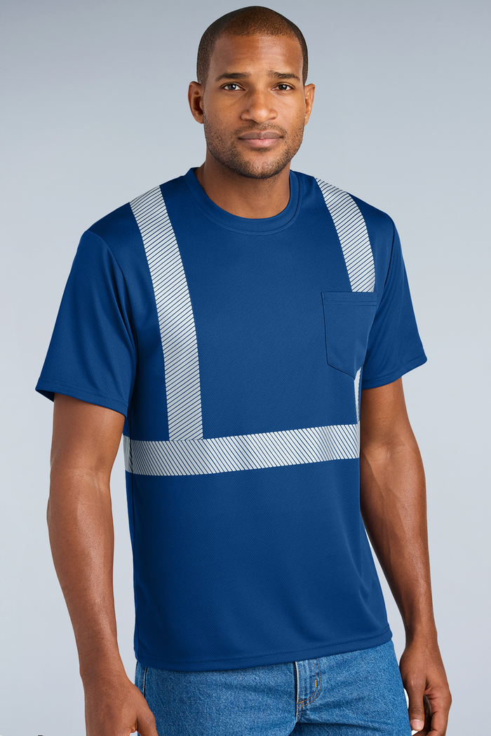 CornerStone® Enhanced Visibility Segmented Tape Tee| CS206 - The Lemon Print & Design Studio