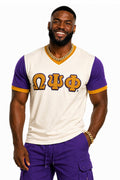 Cream Omega Psi Phi V-neck Tee