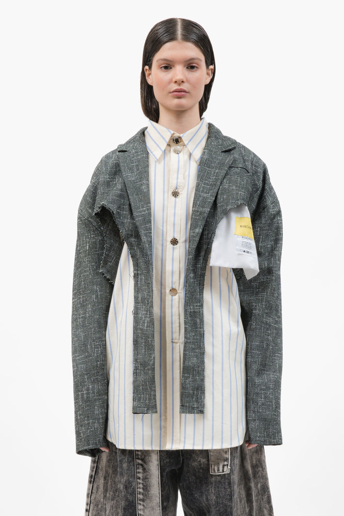 Cropped Raw Blazer