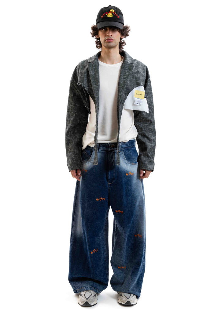 Cropped Raw Blazer
