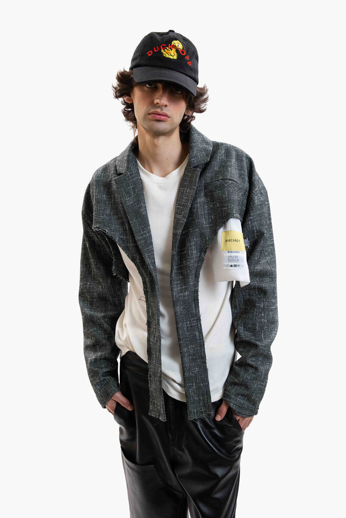 Cropped Raw Blazer