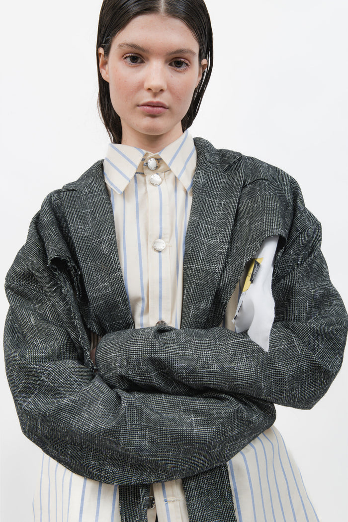 Cropped Raw Blazer