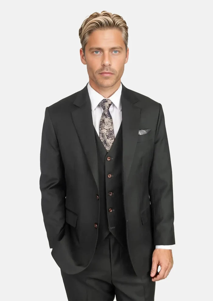 Dark Green Twill Suit