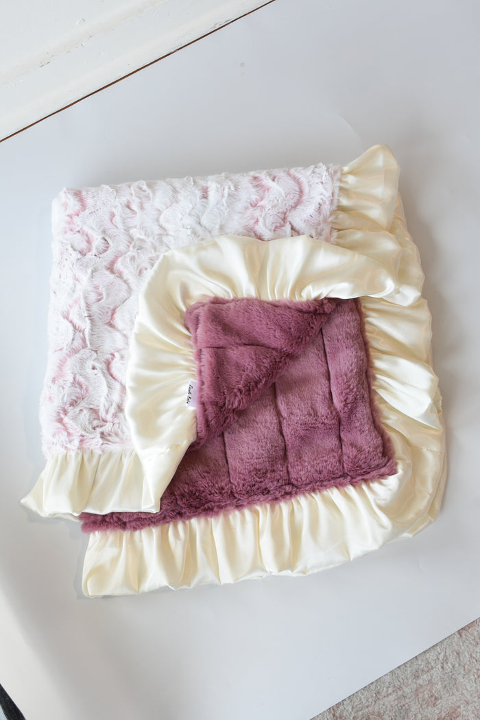 Double Plush Blanket-Rosewater Owl