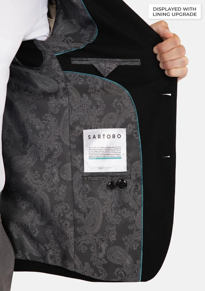 Ellis Black Linen Blend Jacket - SARTORO