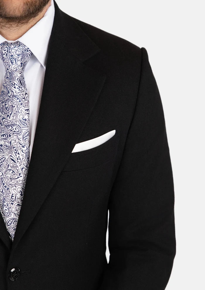 Ellis Black Linen Blend Suit - SARTORO
