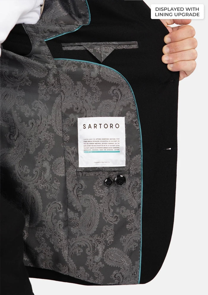 Ellis Black Linen Blend Suit - SARTORO