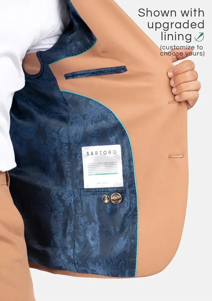 Ellis Camel Stretch Suit - SARTORO