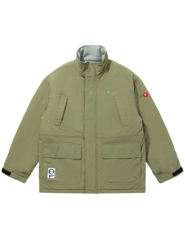 Embroidered Logo Nylon Coat