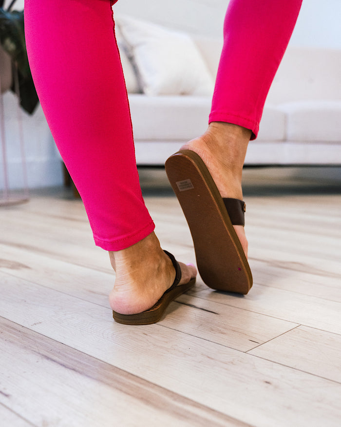 Flojos Grace Flip Flops - Brown & Tan FINAL SALE  Flojos