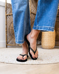 Flojos Spark Flip Flops - Black FINAL SALE  Flojos