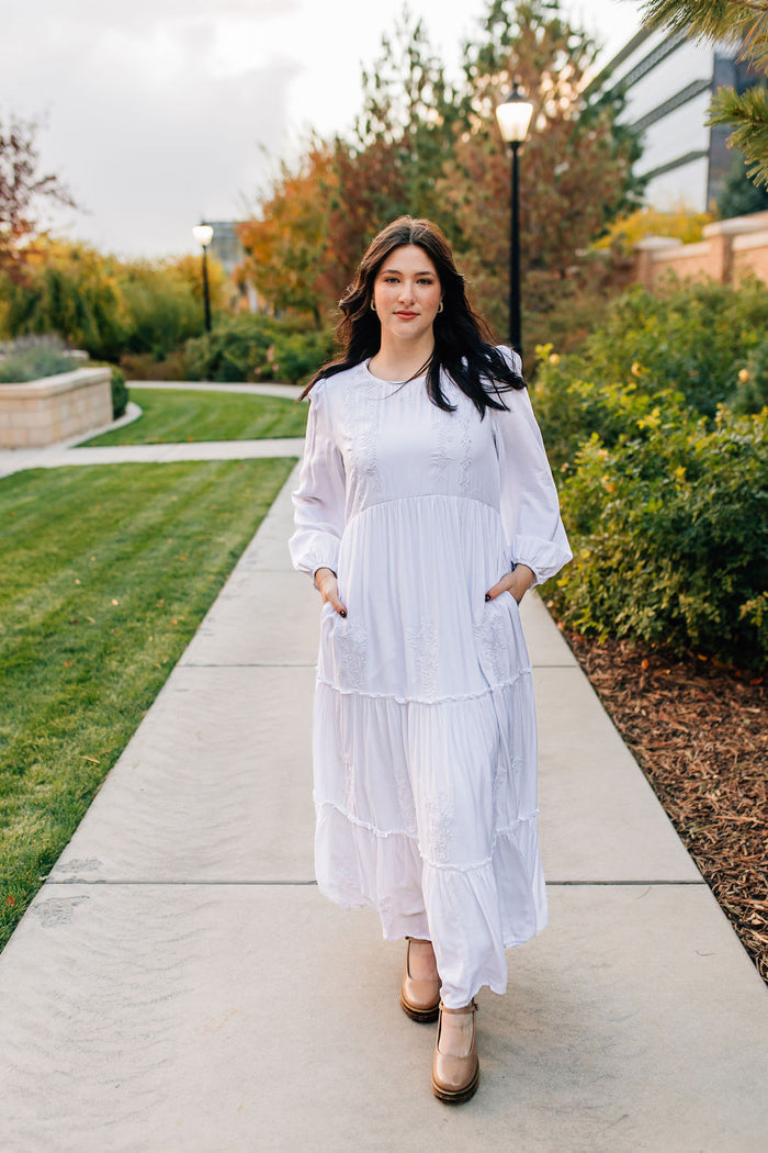 Flora Embroidered Temple Dress