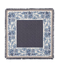 Floral wool and silk Bandana in blue