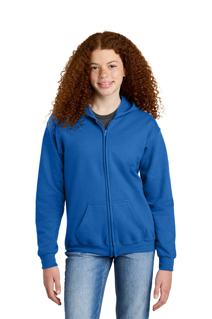 Gildan® - Youth Heavy Blend™ Full-Zip Hooded Sweatshirt | G185B - The Lemon Print & Design Studio