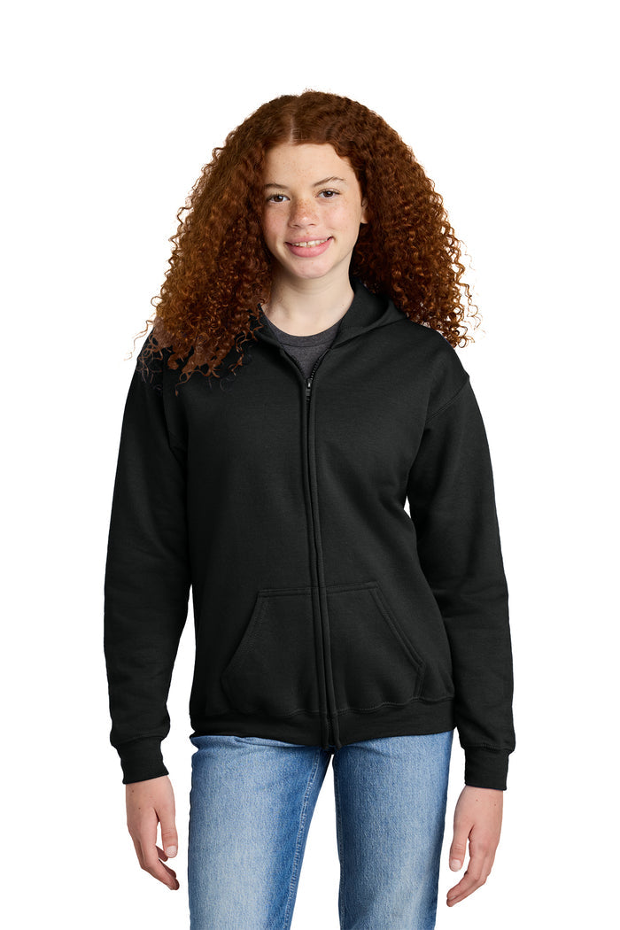 Gildan® - Youth Heavy Blend™ Full-Zip Hooded Sweatshirt | G185B - The Lemon Print & Design Studio