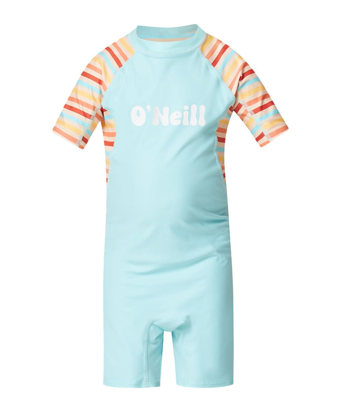 Girl's Toddler SPF SS Spring Rash Suit - Retro Stripe
