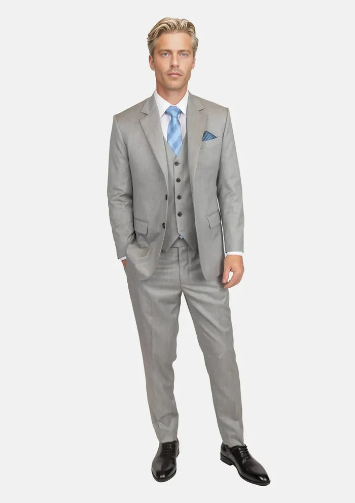 Glacier Grey Twill Suit