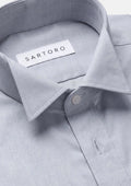 Grey Bamboo Tuxedo Shirt - SARTORO