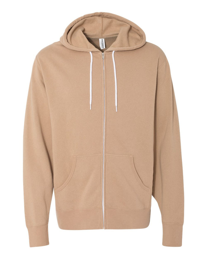 Independent Trading Co. Lightweight Full-Zip Hooded Sweatshirt | AFX90UNZ - The Lemon Print & Design Studio