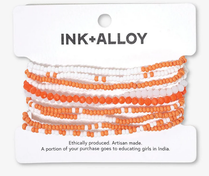 Color Block Orange White