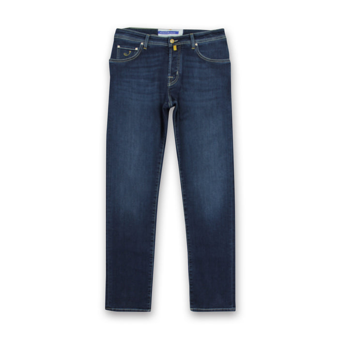 Jacob Cohen - Nick Slim Fit Suede Tan Badge Jeans - Nigel Clare
