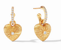 Julie Vos Esme Heart Hoop & Charm Earrings