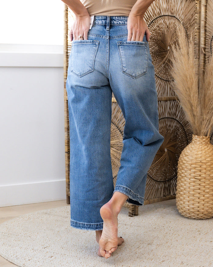 KanCan Eleanor Non Distressed Wide Leg Jeans FINAL SALE KanCan