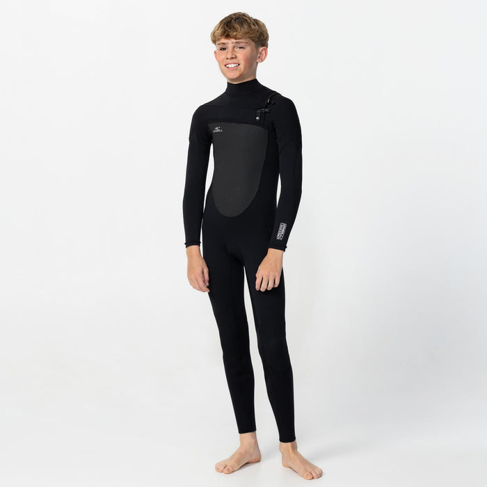 Kid's Focus 3/2mm Steamer Chest Zip - Black