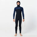 Kid's HyperFreak Hooded 5/4+mm Steamer Chest Zip - Black Navy