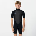 Kid's Reactor 2mm Short Sleeve Spring Suit Back Zip - Black