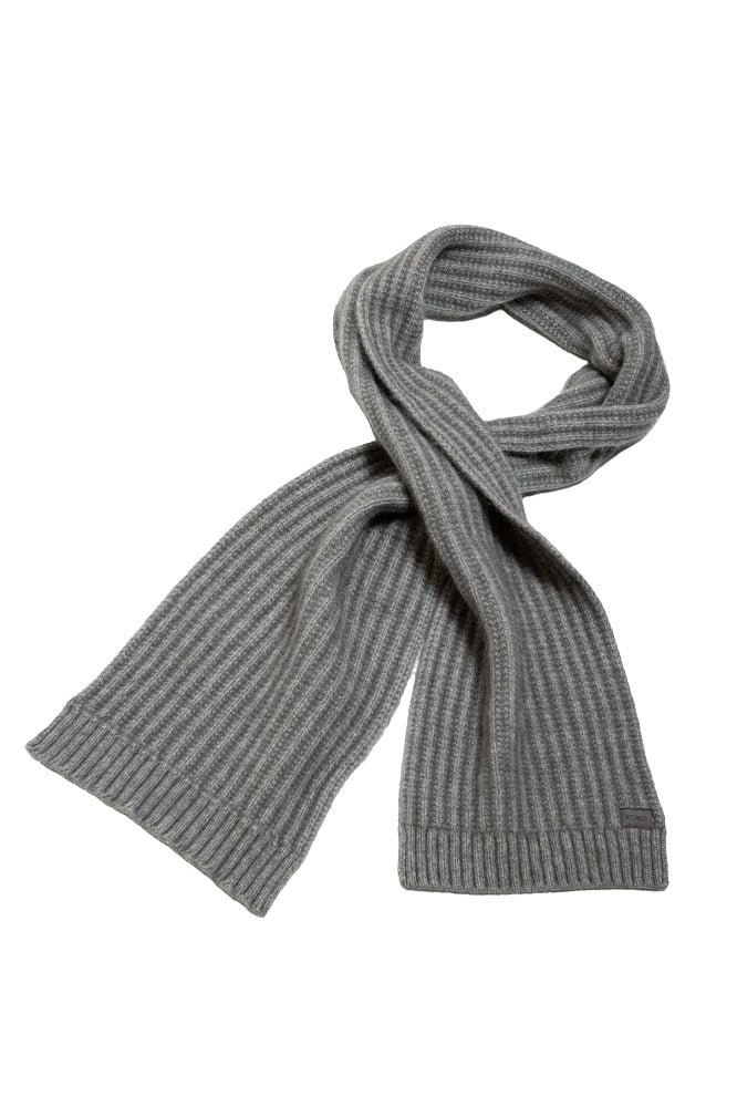 Possum and Merino  KO1020 Ribbed Scarf - An extra wide scarf in a chunky rib design.  Makes a set with KO2020 Ribbed Beanie    One size - Approx. 22cm wide x 156cm long.  Made proudly in New Zealand from a premium blend of 40% possum fur, 50% merino lambswool & 10% mulberry silk.