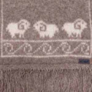 Possum and Merino  KO108 Sheep Scarf - Make a set with KO58 Sheep Gloves and KO168 Sheep Beanie.  One Size.  Made proudly in New Zealand from a premium blend of 40% possum fur, 50% merino lambswool & 10% mulberry silk.