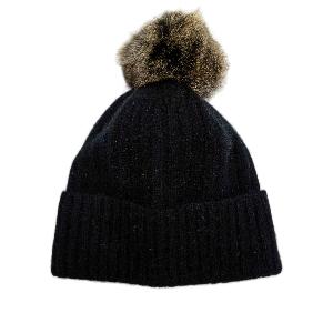Possum and Merino.  KO2013 Fur Pom Pom Beanie - This Fur Pom Pom Beanie is made from a luxurious blend of possum fur and superfine New Zealand Merino wool.  So soft and warm you’ll never want to take it off.  Make a set with KO1018 Fur Pom Pom Scarf.  One size.  Made proudly in New Zealand from a premium blend of 40% possum fur, 50% merino lambswool & 10% mulberry silk.