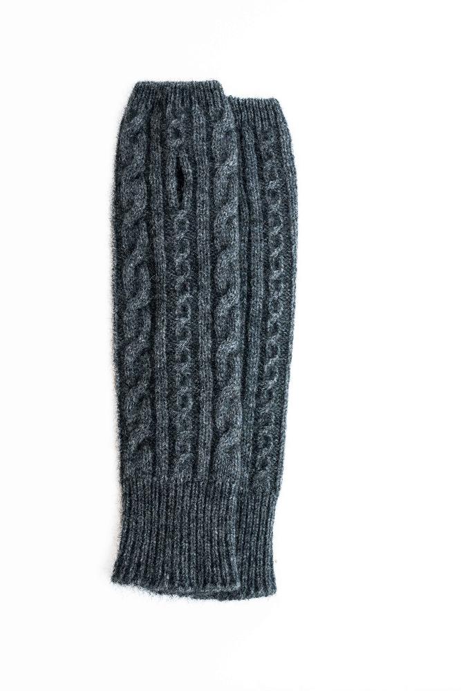 Possum and Merino  KO62 Cable Glovelets - Glovelets in a classic cable pattern.  Make a set with KO132 Cable Scarf and KO94 Cable Headband.  One Size.  Made proudly in New Zealand from a premium blend of 40% possum fur, 50% merino lambswool & 10% mulberry silk.