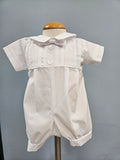 Baby boy onesie with bow tie.