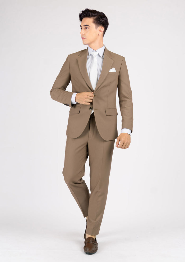 Light Brown Stretch Suit