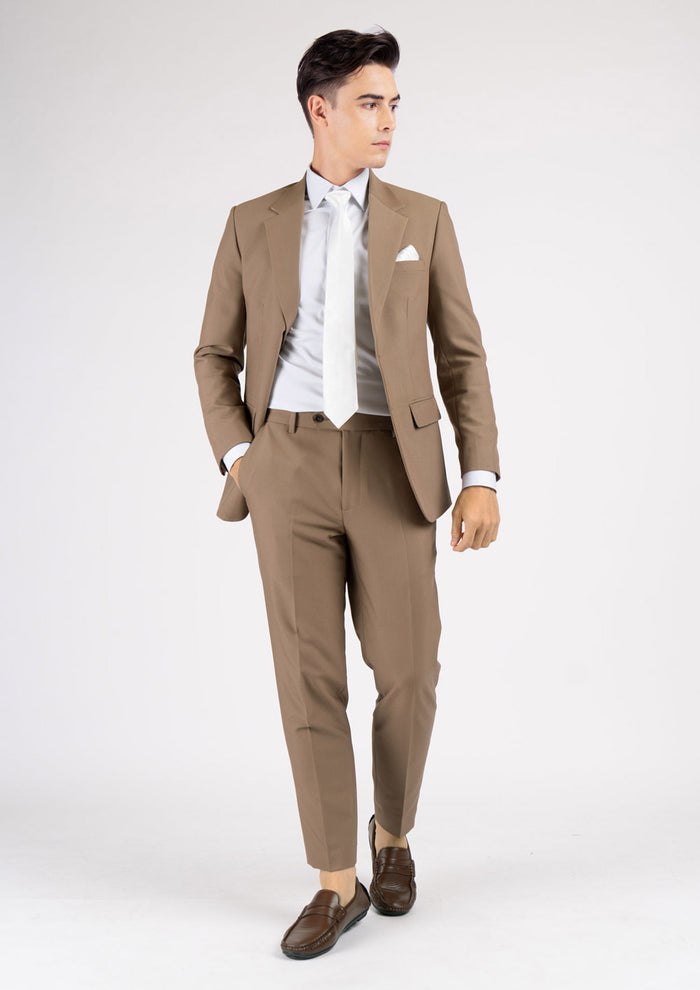 Light Brown Stretch Suit