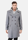 Light Grey Wool Signature Peacoat - SARTORO