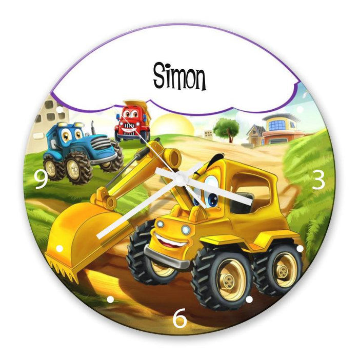 Little Digger Glass Clock