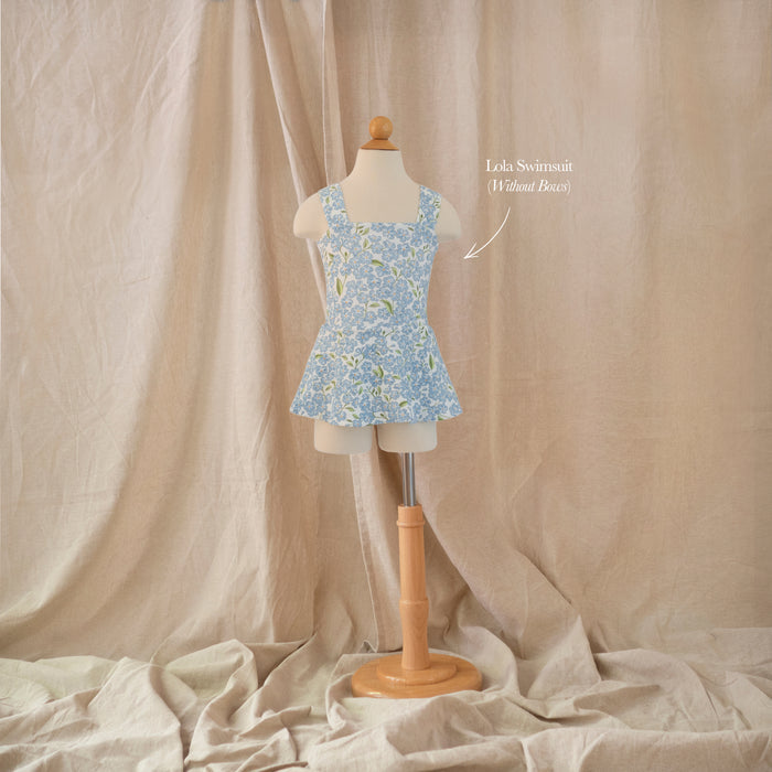 Petit Playa Lola Swim Dress in Hydrangea print, sun-safe UPF50+ swimwear for babies and girls — image 6