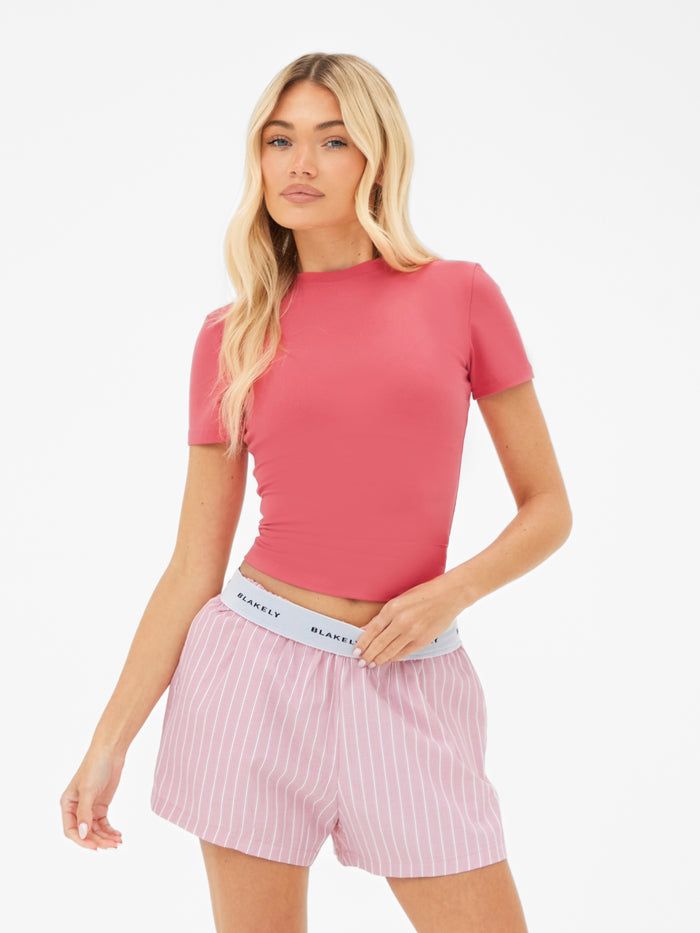 Lucia Baby Tee - Bright Pink