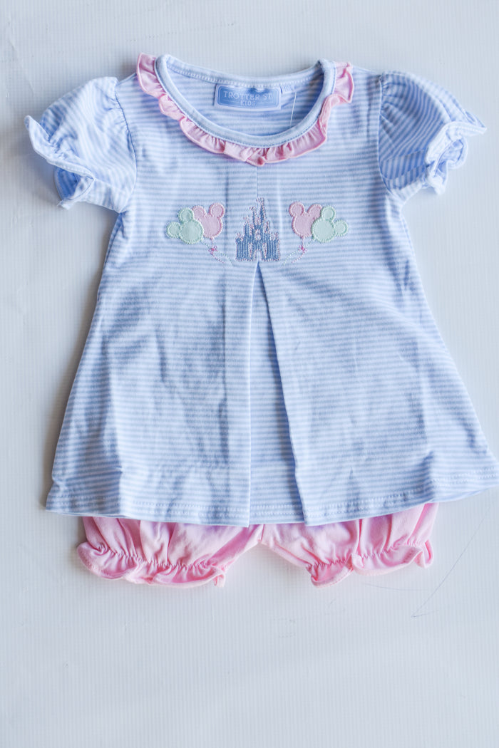 Magically Ever After Ruffle Trim Knit Bloomer Set