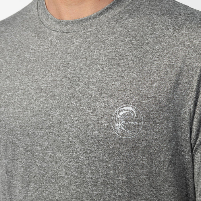 Men's 24-7 Hybrid Surf Tee Short Sleeve Rashie - Charcoal
