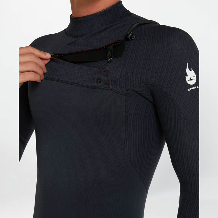 Men's HyperFire 3/2mm Steamer Chest Zip - Black