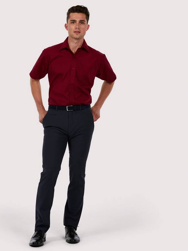 Mens Poplin Half Sleeve Shirt