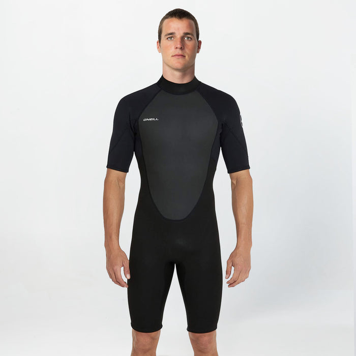 Men's Reactor 2mm Short Sleeve Spring Suit Back Zip - Black
