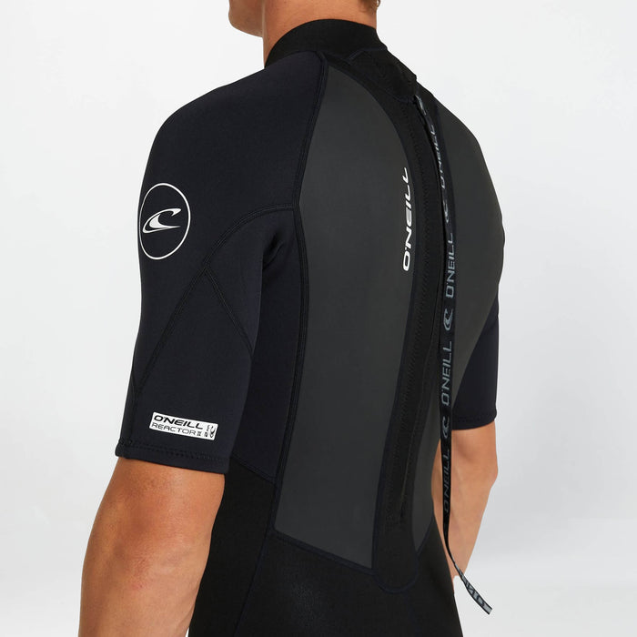 Men's Reactor 2mm Short Sleeve Spring Suit Back Zip - Black
